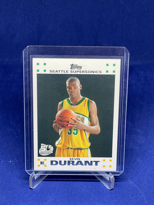 KEVIN DURANT 2007-08 TOPPS WHITE BORDER TRUE ROOKIE RC #2