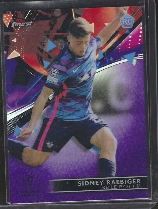 SIDNEY RAEBIGER 2021-22 TOPPS FINEST PURPLE REFRACTOR ROOKIE RC #D 196/299