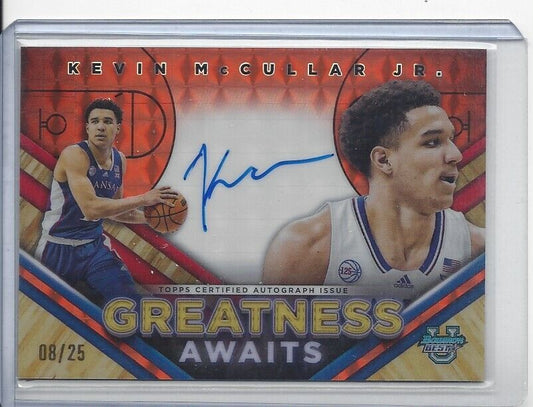 KEVIN MCCULLAR 2023 BOWMANS BEST U GREATNESS ORANGE GEOMETRIC REFRACTOR AUTO /25