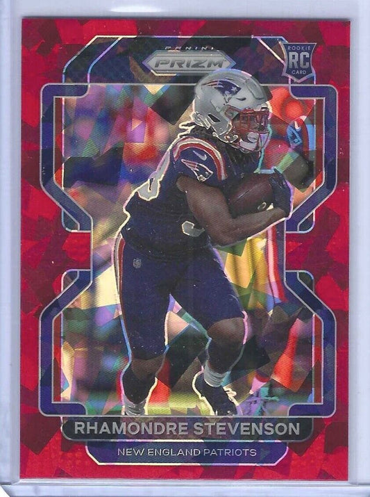 RHAMONDRE STEVENSON 2021 PANINI PRIZM RED CRACKED ICE PRIZM ROOKIE RC #367