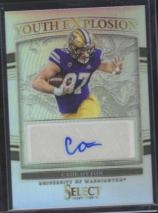 CADE OTTON 2022 PANINI SELECT SILVER PRIZM YOUTH EXPLOSION AUTO RC #YE-COT