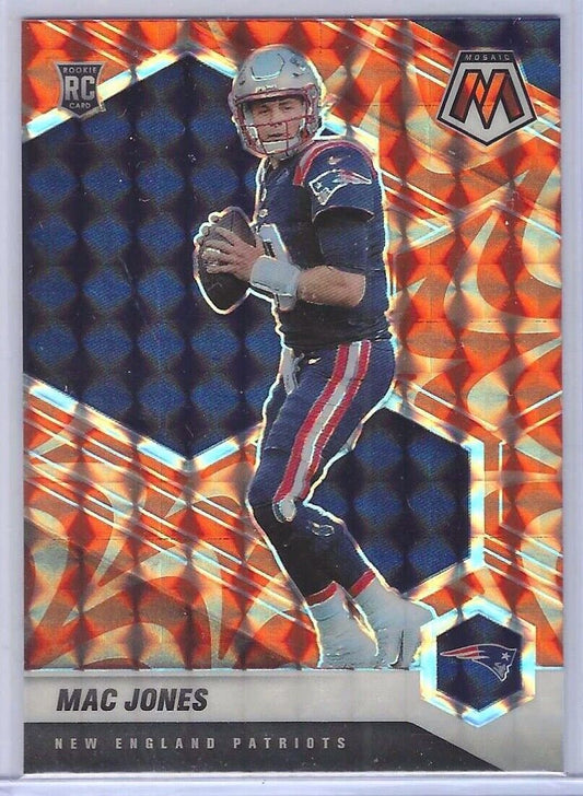 MAC JONES 2021 PANINI MOSAIC ORANGE REACTIVE PRIZM ROOKIE RC #306