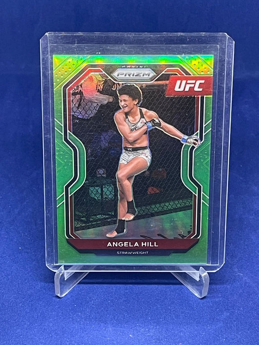 ANGELA HILL 2021 PANINI PRIZM UFC NEON GREEN PRIZM #D 44/75