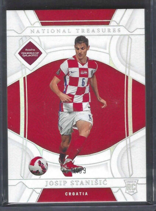 JOSIP STANISIC 2021-22 NATIONAL TREASURES WORLD CUP TRUE ROOKIE RC #D 74/99