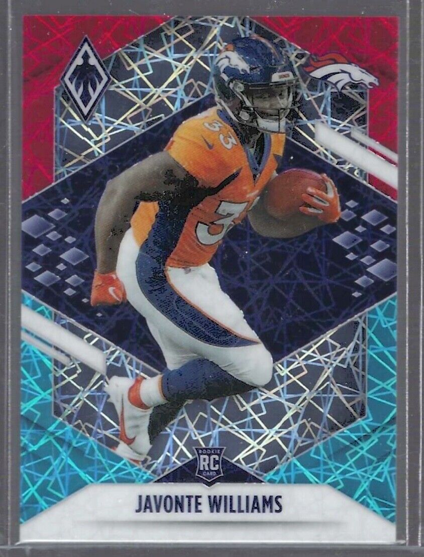 JAVONTE WILLIAMS 2021 PANINI PHOENIX FIRE & ICE LAZER PRIZM ROOKIE RC #D 39/50