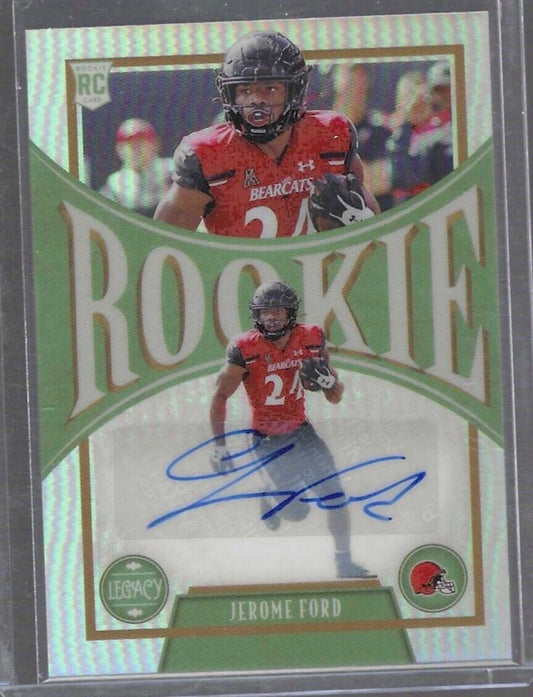 JEROME FORD 2022 PANINI LEGACY SILVER PRIZM ROOKIE AUTO RC #194
