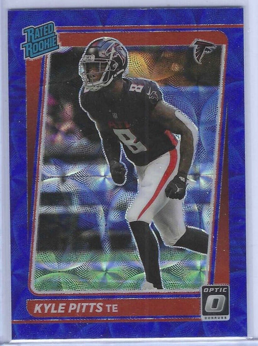 KYLE PITTS 2021 PANINI DONRUSS OPTIC BLUE SCOPE HOLO RATED ROOKIE RC #211