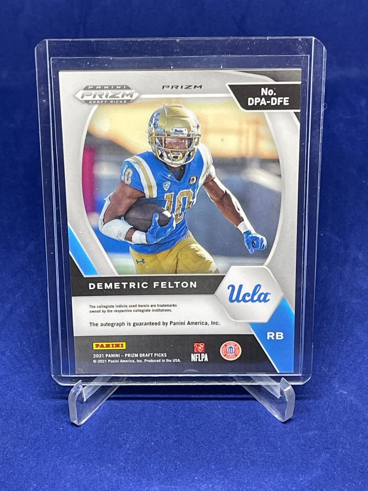 DEMETRIC FELTON 2021 PANINI PRIZM ORANGE CRACKED ICE PRIZM AUTO ROOKIE RC