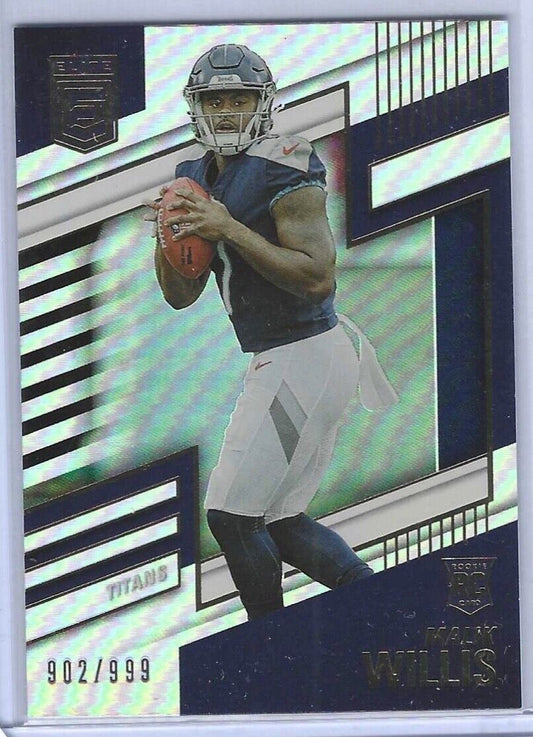 MALIK WILLIS 2021 PANINI DONRUSS ELITE SILVER FOIL ROOKIE RC #D 902/999