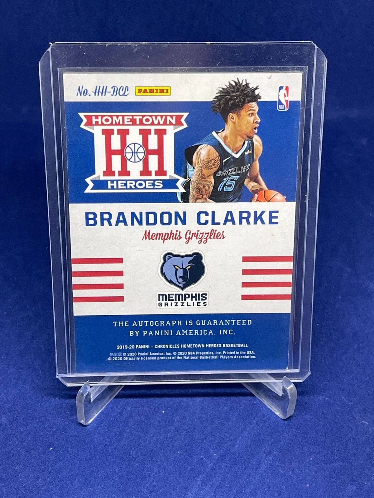 BRANDON CLARKE 2019-20 PANINI CHRONICLES HOMETOWN HEROES AUTO ROOKIE RC