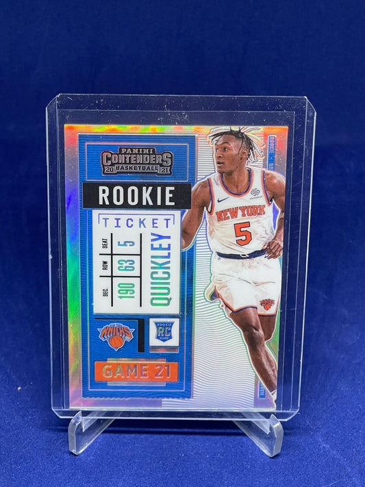 IMMANUEL QUICKLEY 2020-21 CONTENDERS ROOKIE TICKET VARIATION SILVER PRIZM RC 114