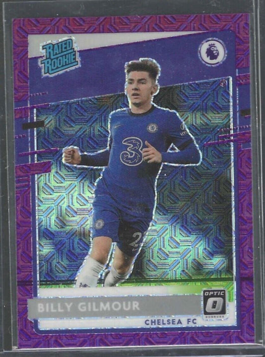BILLY GILMOUR 2020-21 PANINI CHRONICLES DONRUSS OPTIC PURPLE MOJO HOLO RC #10