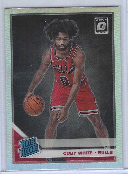 COBY WHITE 2019-20 PANINI DONRUSS OPTIC SILVER HOLO RATED ROOKIE RC #180