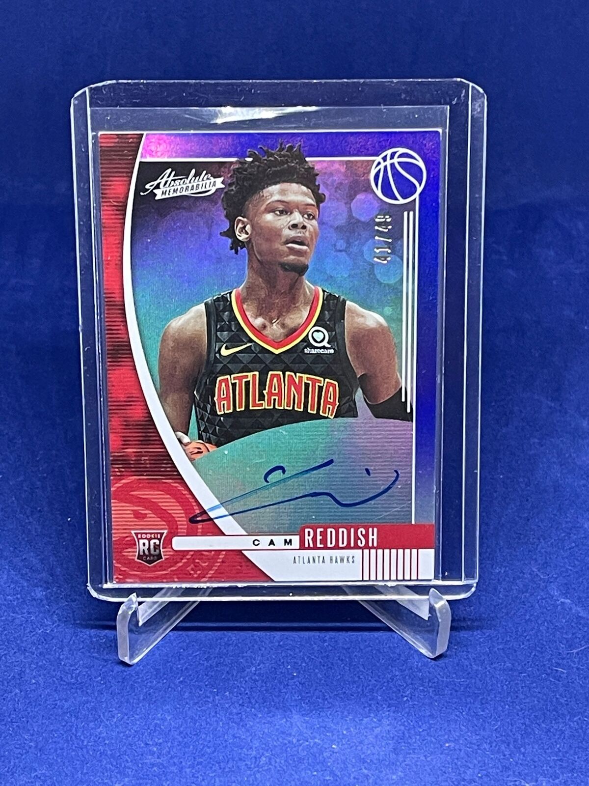 CAM REDDISH 2019-20 PANINI ABSOLUTE BLUE ON CARD AUTO ROOKIE RC #D 41/49