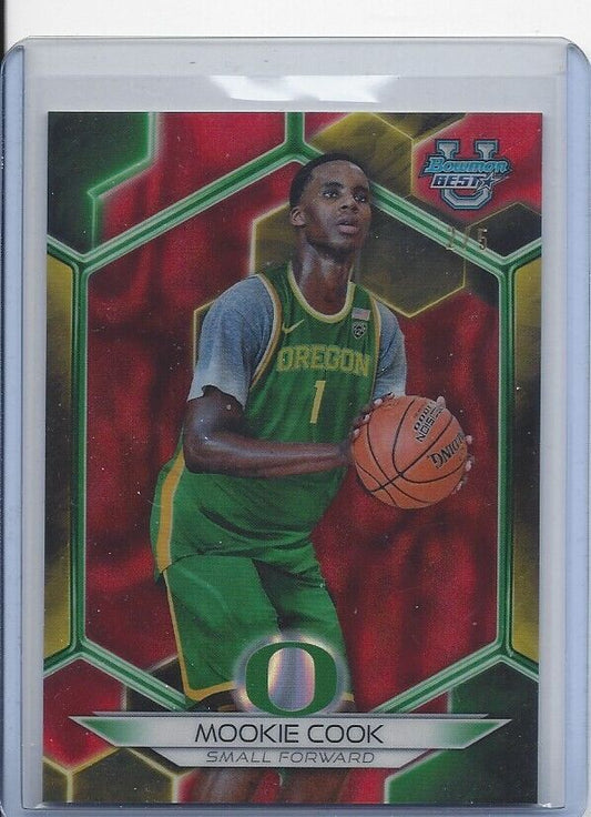 MOOKIE COOK 2023 BOWMANS BEST RED LAVA OREGON REFRACTOR #D 2/5