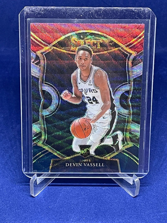 DEVIN VASSELL 2020-21 PANINI SELECT CONCOURSE TRI COLOR WAVE PRIZM ROOKIE RC #71