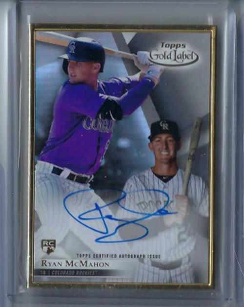 RYAN MCMAHON 2018 TOPPS GOLD LABEL ON CARD AUTO RC #FA-RM