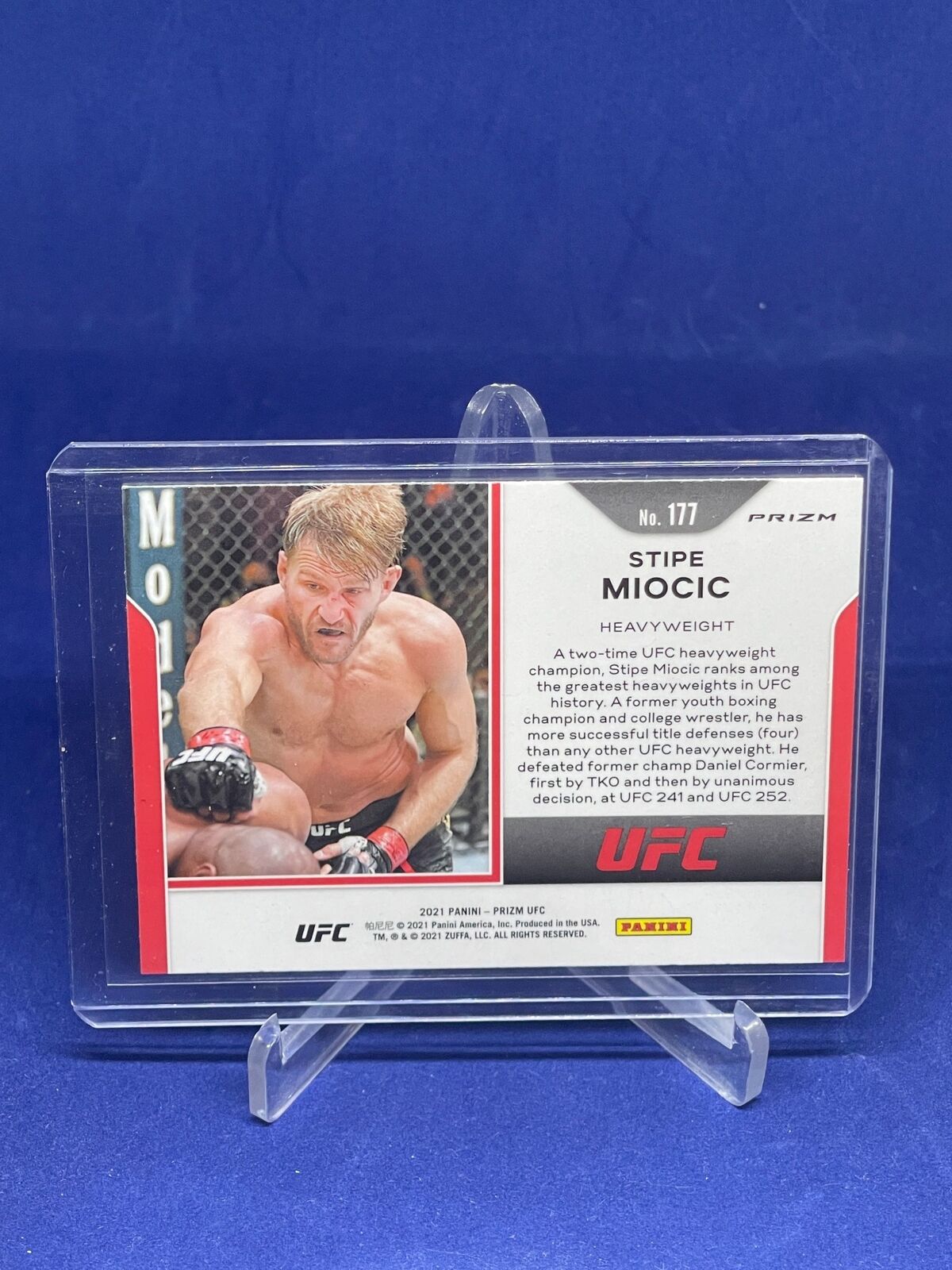 STIPE MIOCIC 2021 PANINI PRIZM UFC SILVER PRIZM #177