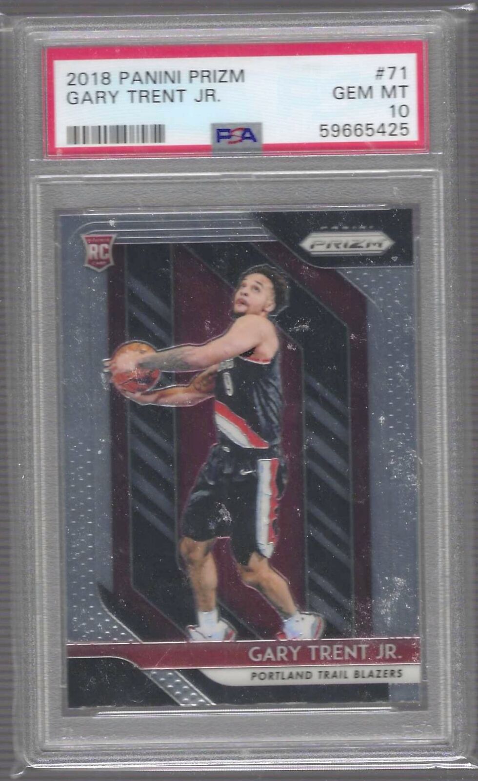 GARY TRENT JR 2018 PANINI PRIZM ROOKIE RC PSA 10 GEM MINT