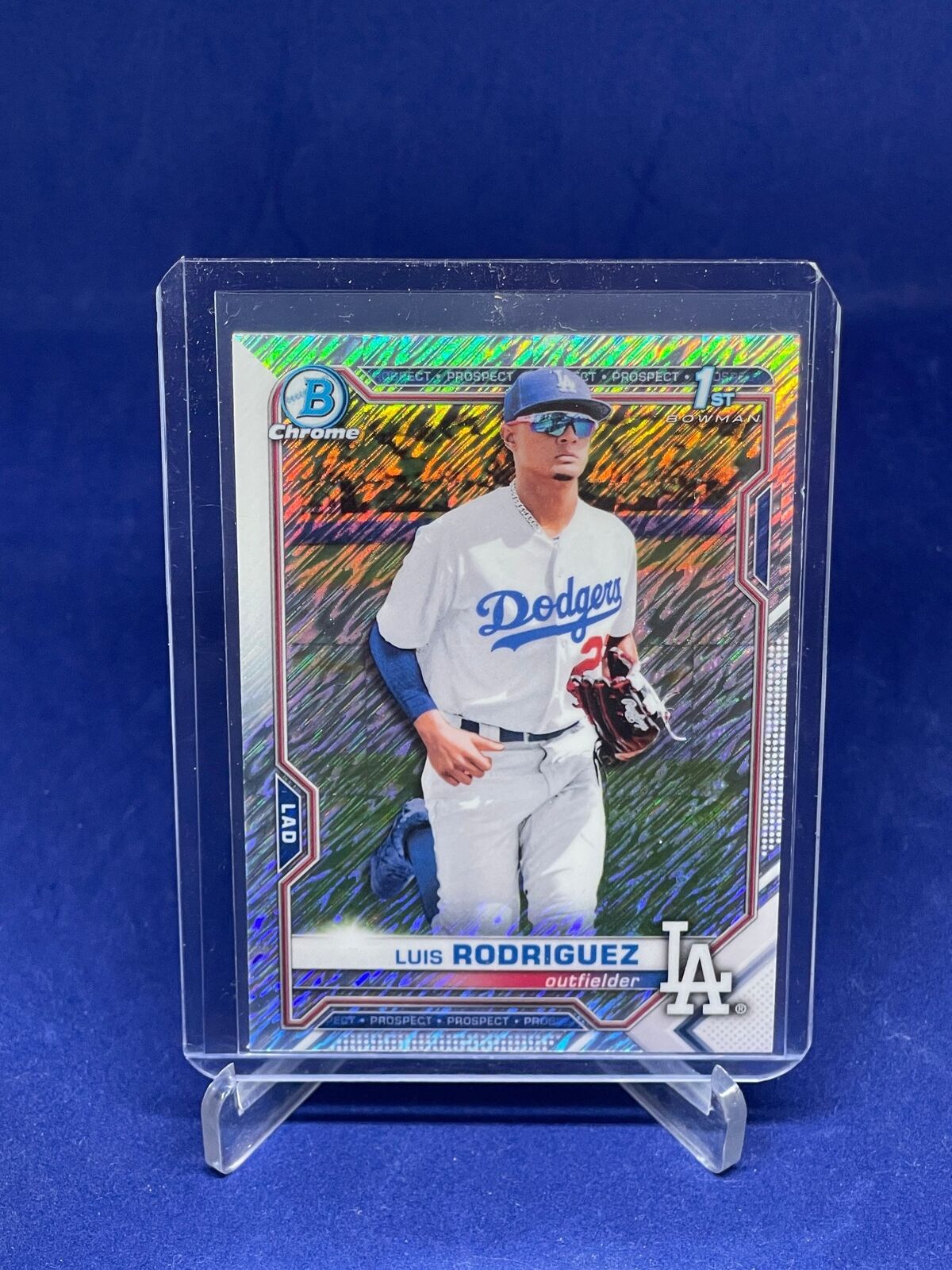 LUIS RODRIGUEZ 2021 BOWMAN CHROME 1ST SHIMMER REFRACTOR PROSPECT