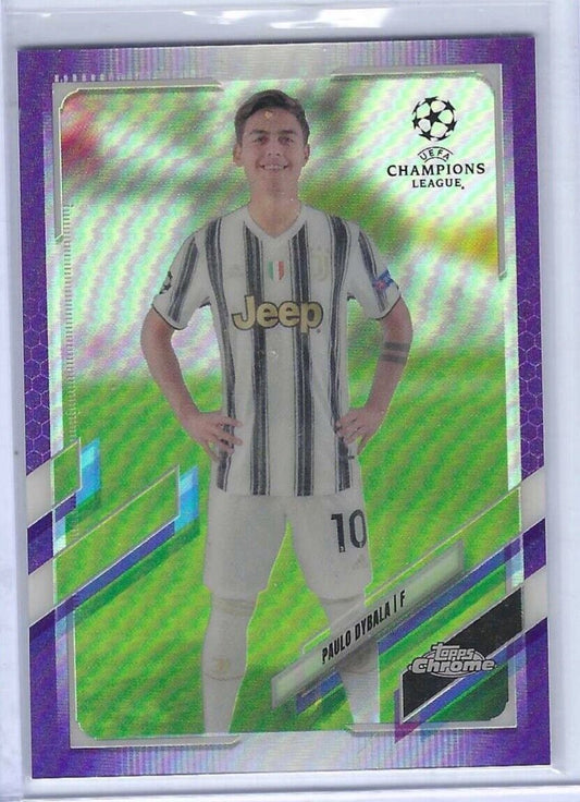 PAULO DYBALA 2020-21 TOPPS CHROME UEFA PURPLE REFRACTOR #D 156/250