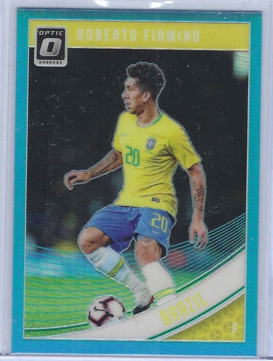 ROBERTO FIRMINO 2018-19 PANINI DONRUSS OPTIC LIGHT BLUE HOLO #D 077/149