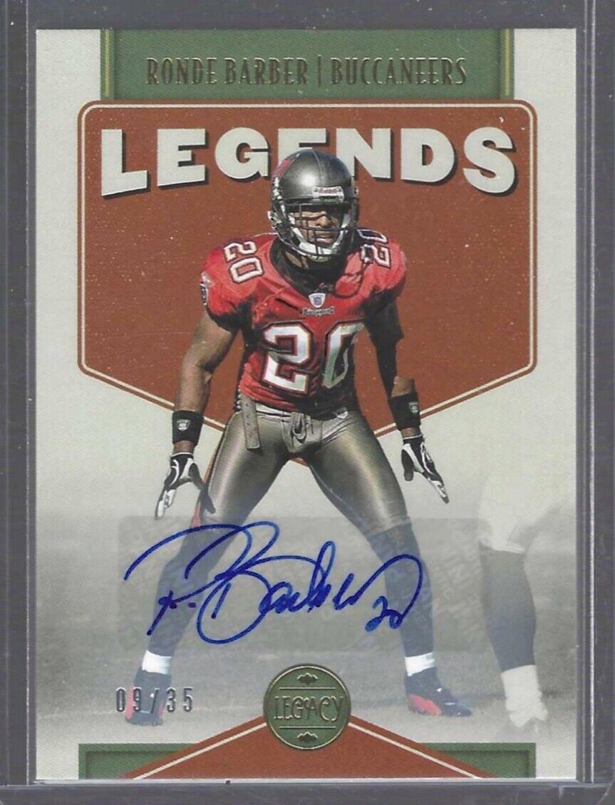 RONDE BARBER 2022 PANINI LEGACY LEGENDS AUTO #D 09/35