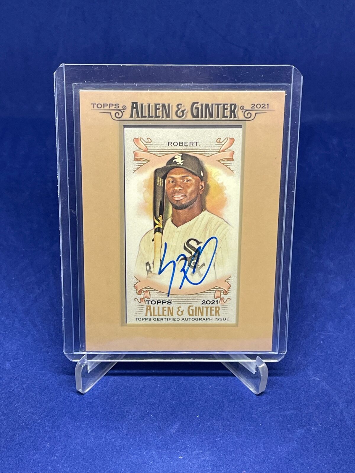 LUIS ROBERT 2021 TOPPS ALLEN AND GINTER MINI FRAMED AUTO ON CARD