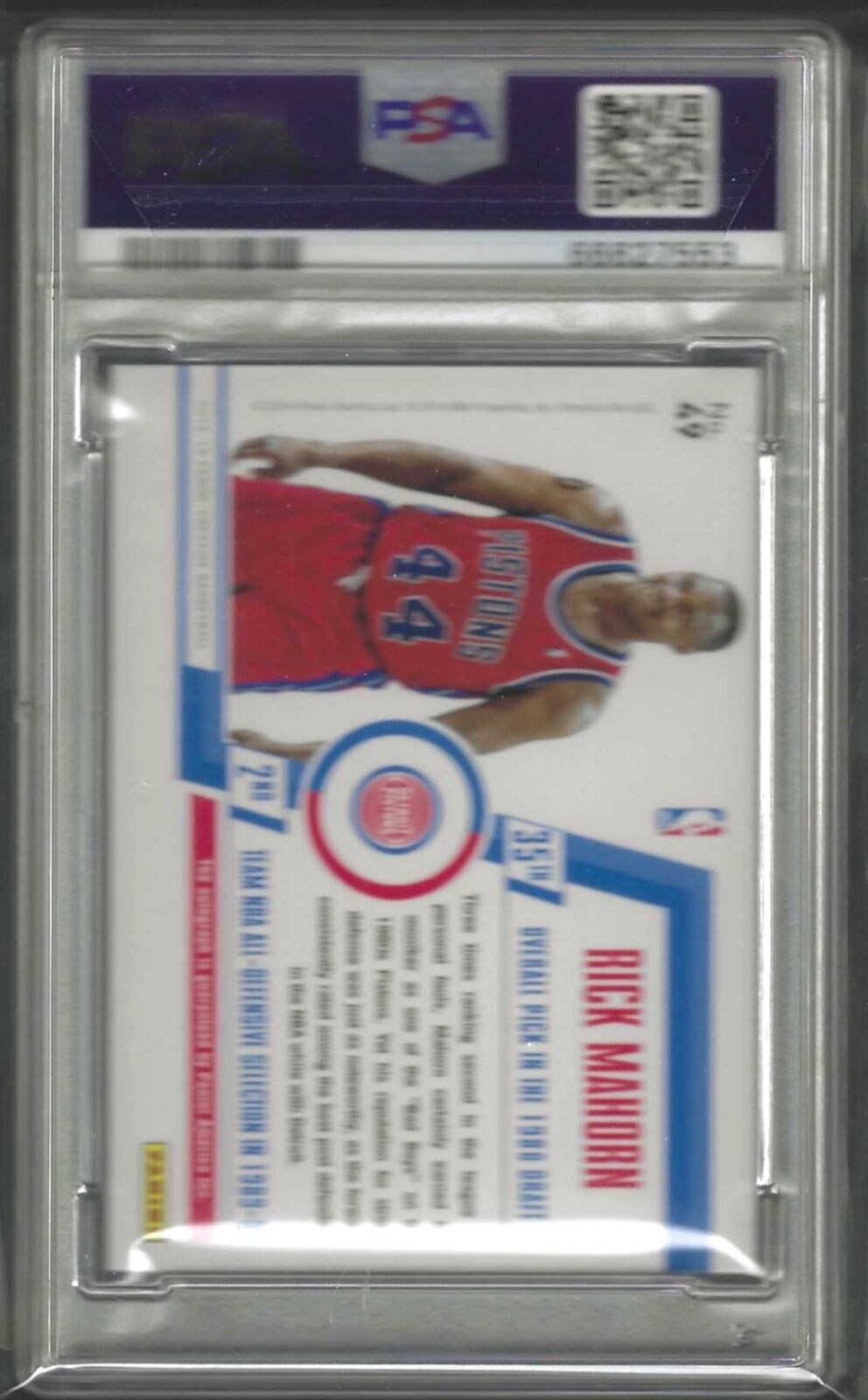 RICK MAHORN 2014-15 PANINI PRESTIGE BONUS SHOTS AUTO /75 PSA 9 MINT POP 1/1