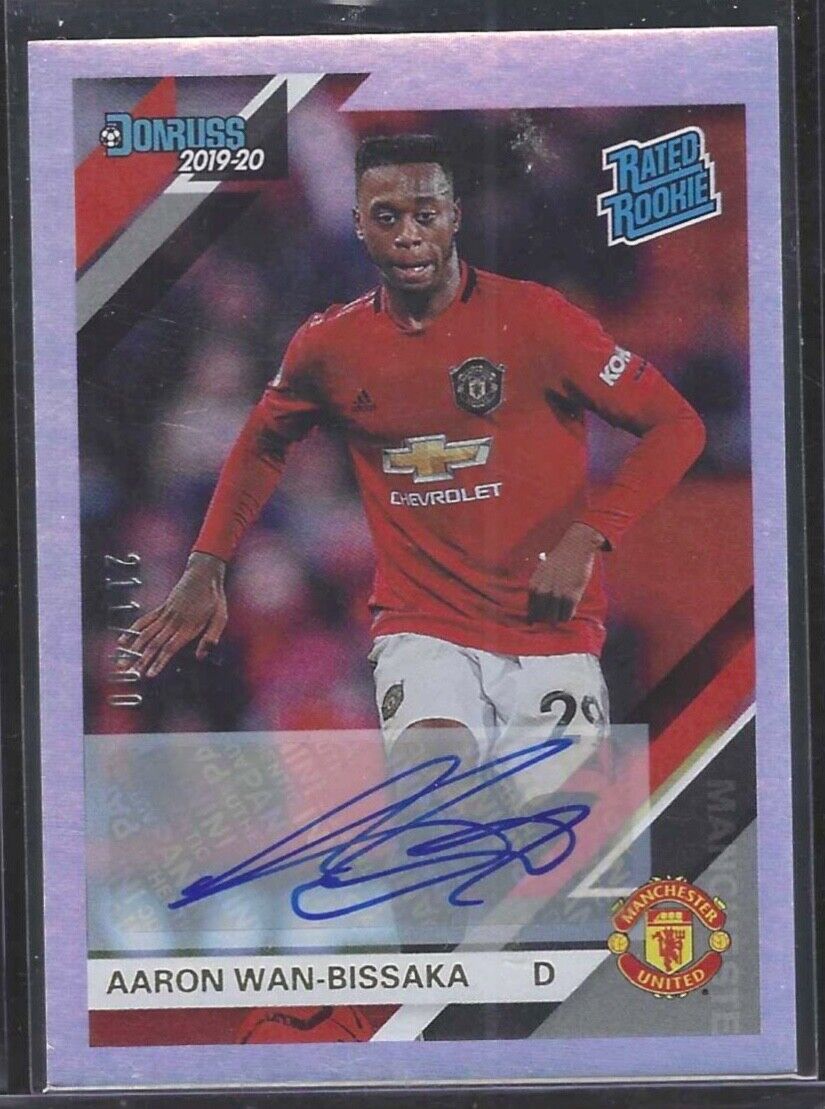 AARON WAN-BISSAKA 2019-20 PANINI CHRONICLES DONRUSS SILVER FOIL AUTO RC #D /400