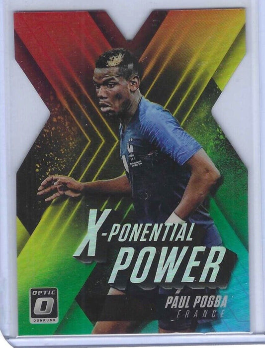 PAUL POGBA 2018-19 PANINI DONRUSS OPTIC X-PONENTIAL POWER HOLO PRIZM DIE CUT #8