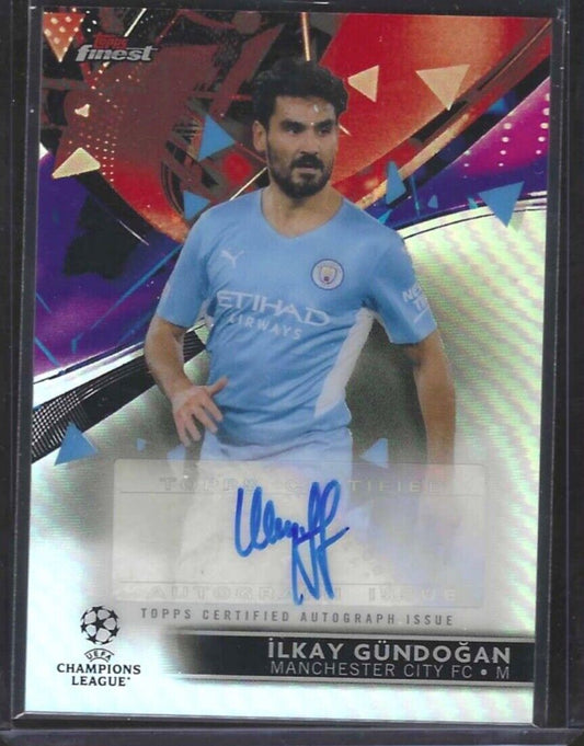ILKAY GUNDOGAN 2021-22 TOPPS FINEST SILVER REFRACTOR AUTO #BA-IG
