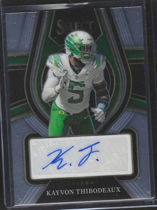 KAYVON THIBODEAUX 2022 PANINI SELECT DRAFT PICKS ROOKIE AUTO RC #S-KTH