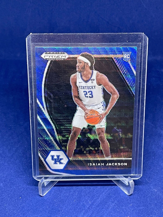 ISAIAH JACKSON 2021 PANINI PRIZM DRAFT PICKS BLUE WAVE PRIZM ROOKIE RC #D 36/249