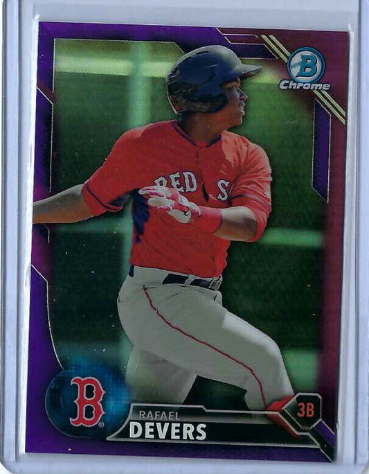 RAFAEL DEVERS 2016 TOPPS BOWMAN CHROME PURPLE REFRACTOR PROSPECT #D 143/250