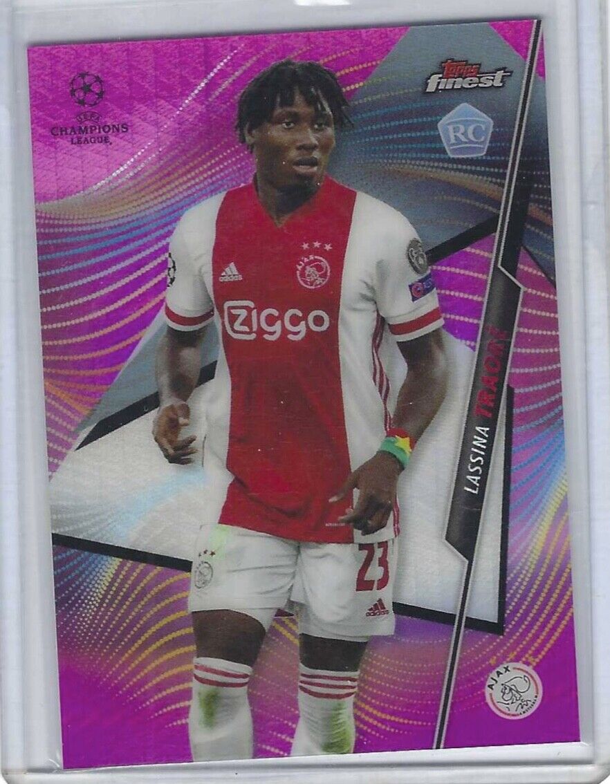 LASSINA TRAORE 2020-21 TOPPS FINEST PINK HYPER REFRACTOR ROOKIE RC #D /125