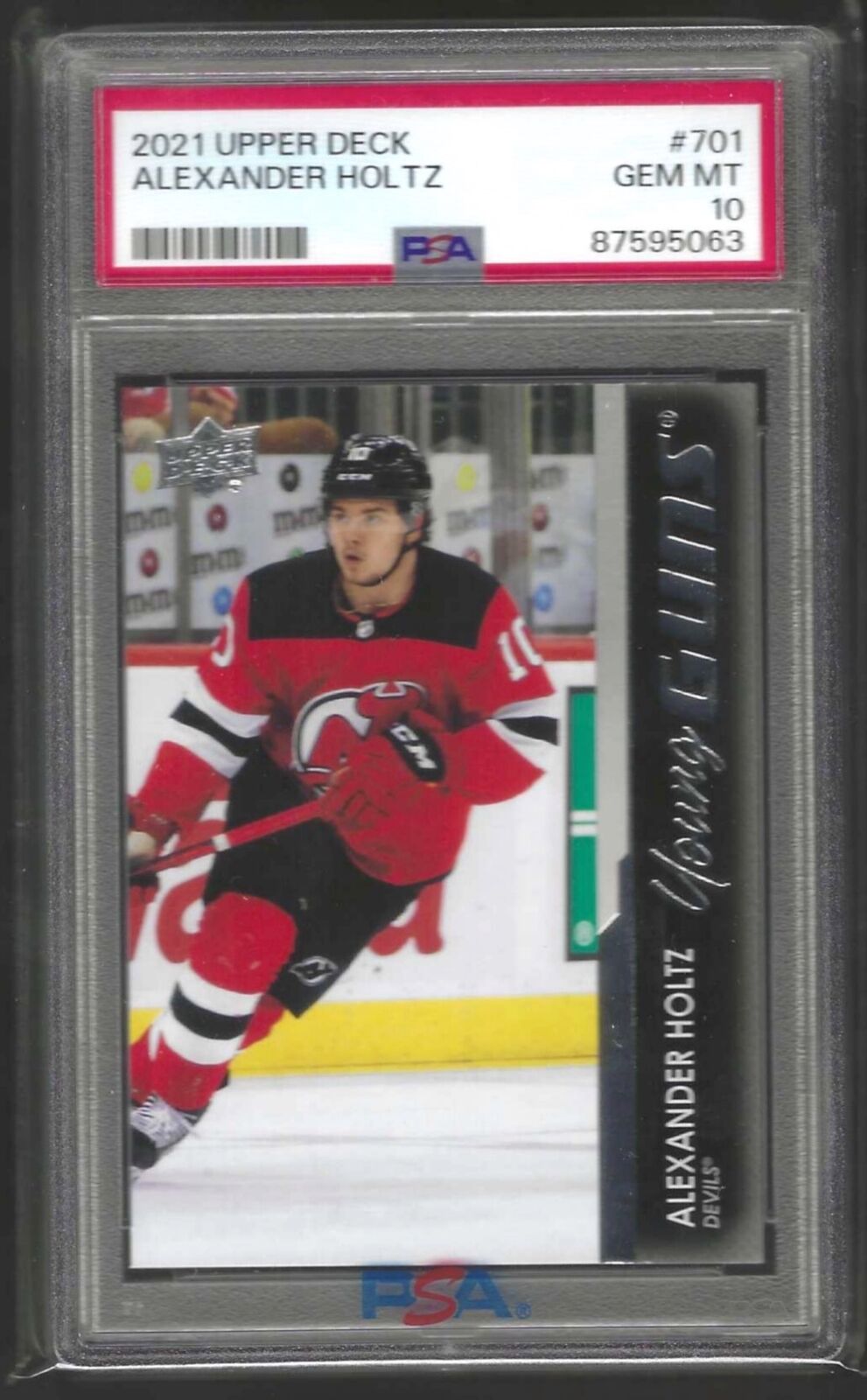ALEXANDER HOLTZ 2021 UPPER DECK YOUNG GUNS ROOKIE RC #701 PSA 10 GEM MINT