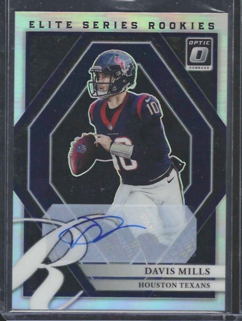 DAVIS MILLS 2021 PANINI DONRUSS OPTIC SILVER PRIZM ELITE SERIES AUTO RC #D /99