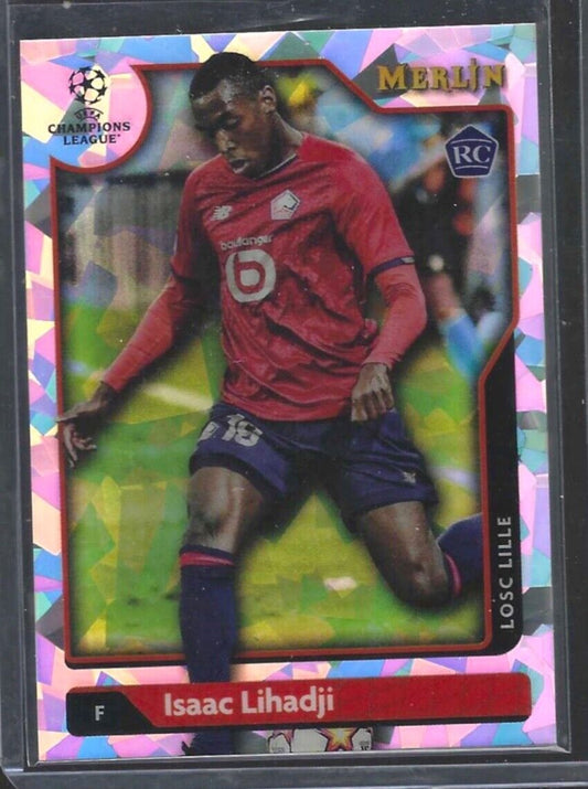 ISAAC LIHADJI 2021-22 TOPPS MERLIN ATOMIC ICE REFRACTOR ROOKIE RC #D 024/250
