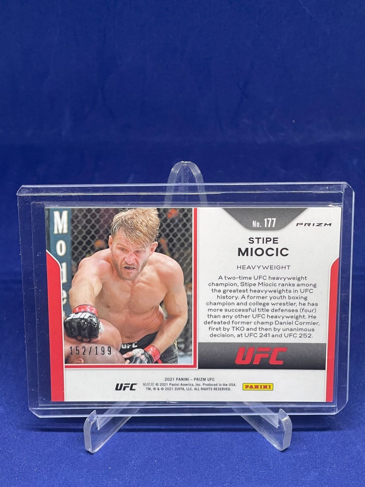 STIPE MIOCIC 2021 PANINI PRIZM UFC BLUE PRIZM #D 152/199