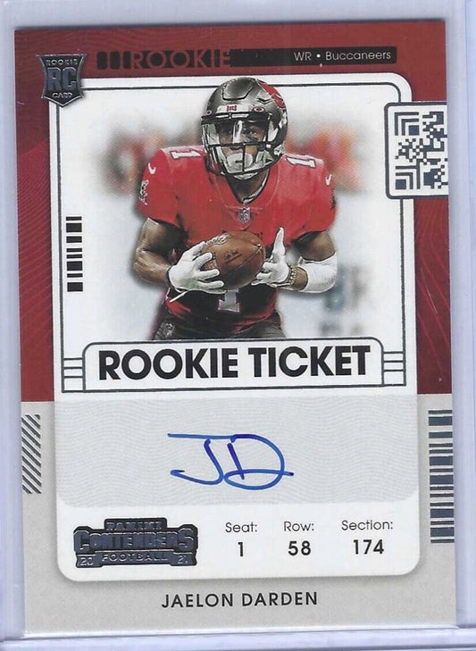 JAELON DARDEN 2021 PANINI CONTENDERS ROOKIE TICKET VARIATION AUTO RC #135