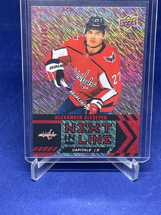 ALEXANDER ALEXEYEV 2020-21 UD OVERTIME NEXT IN LINE RED RC #D 6/25