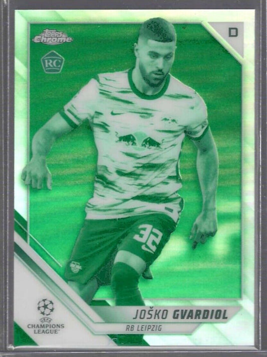 JOSKO GVARDIOL 2021-22 TOPPS CHROME UEFA NIGHT VISION REFRACTOR RC #D 161/225