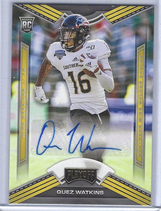 QUEZ WATKINS 2020 CHRONICLES DRAFT PICKS PLAYOFF ROOKIE AUTO RC #16