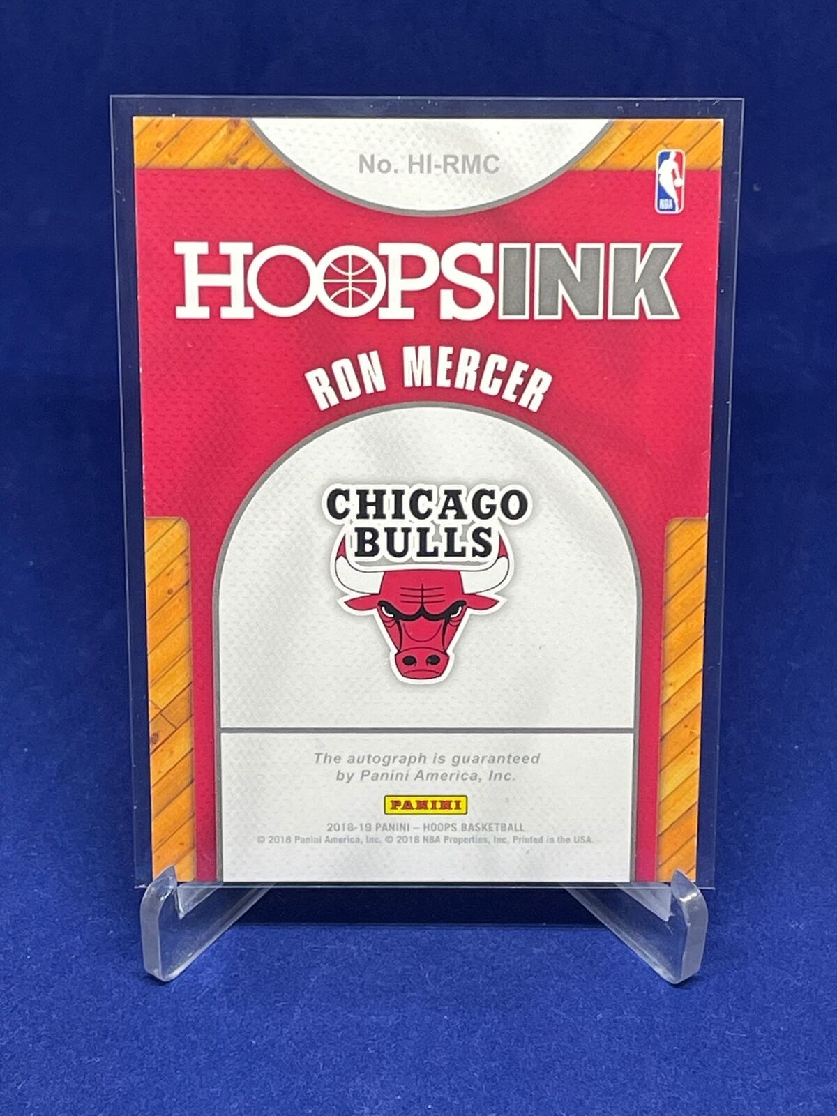RON MERCER 2018-19 PANINI NBA HOOPS INK AUTO