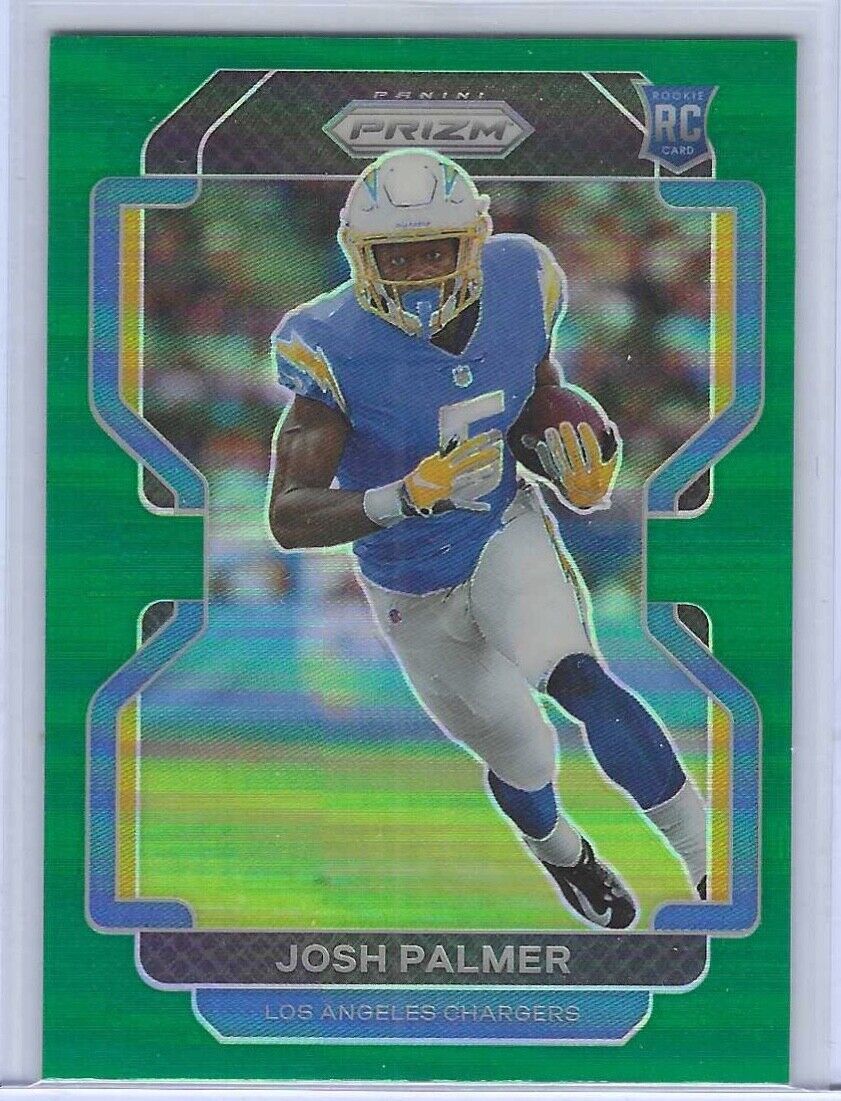 JOSH PALMER 2021 PANINI PRIZM GREEN PRIZM ROOKIE RC #359