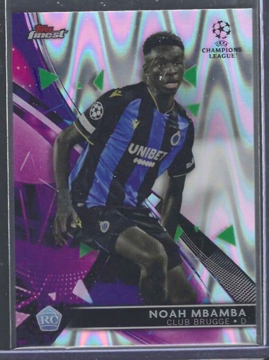 NOAH MBAMBA 2021-22 TOPPS FINEST SILVER RAYWAVE REFRACTOR ROOKIE RC #D 103/199