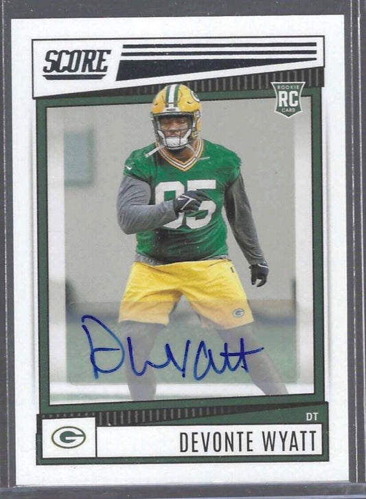 DEVONTE WYATT 2022 PANINI SCORE ROOKIE AUTO RC #361
