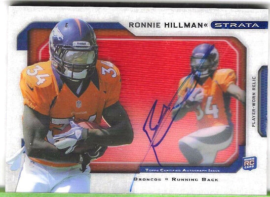RONNIE HILLMAN 2012 TOPPS STRATA JUMBO PATCH AUTO RC #D 22/40