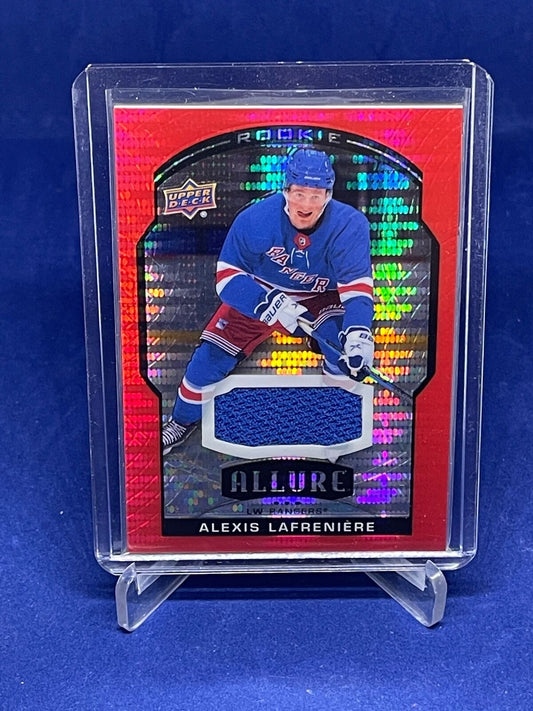 ALEXIS LAFRENIERE 2020-21 UPPER DECK ALLURE RED RAINBOW JERSEY ROOKIE RC #100